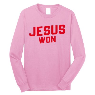 Jesus Won Christ Jesus Christian Long Sleeve Shirt