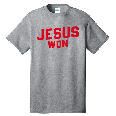 Jesus Won Christ Jesus Christian Tall T-Shirt