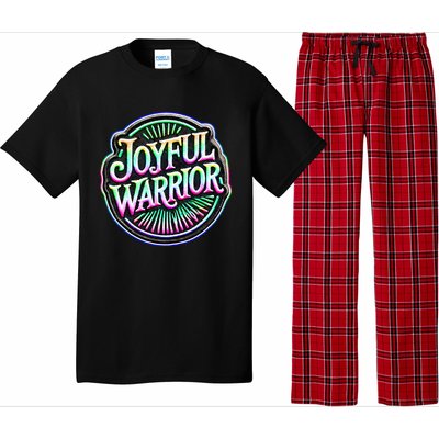 Joyful Warrior Colorful Inspirational Campaign Design Pajama Set