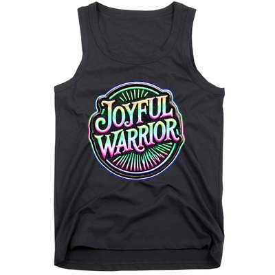 Joyful Warrior Colorful Inspirational Campaign Design Tank Top