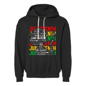 Juneteenth Women Celebrate Black Freedom Day 1865 Garment-Dyed Fleece Hoodie