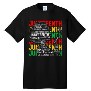 Juneteenth Women Celebrate Black Freedom Day 1865 Tall T-Shirt