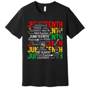 Juneteenth Women Celebrate Black Freedom Day 1865 Premium T-Shirt