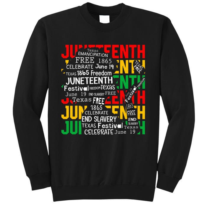 Juneteenth Women Celebrate Black Freedom Day 1865 Tall Sweatshirt