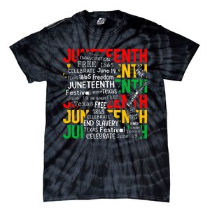 Juneteenth Women Celebrate Black Freedom Day 1865 Tie-Dye T-Shirt