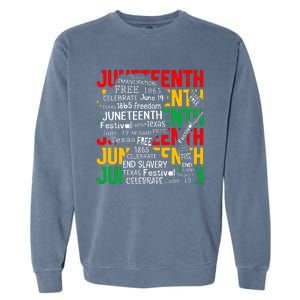 Juneteenth Women Celebrate Black Freedom Day 1865 Garment-Dyed Sweatshirt