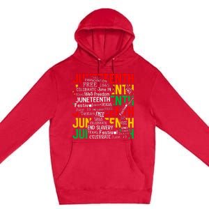 Juneteenth Women Celebrate Black Freedom Day 1865 Premium Pullover Hoodie