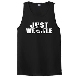 Just Wrestle Cute Gift Wrestling Attire Wrestler Gift PosiCharge Competitor Tank