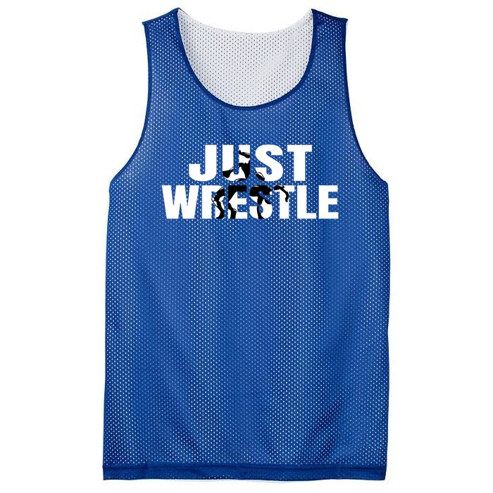 Just Wrestle Cute Gift Wrestling Attire Wrestler Gift Mesh Reversible Basketball Jersey Tank