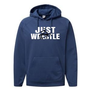 Just Wrestle Cute Gift Wrestling Attire Wrestler Gift Performance Fleece Hoodie