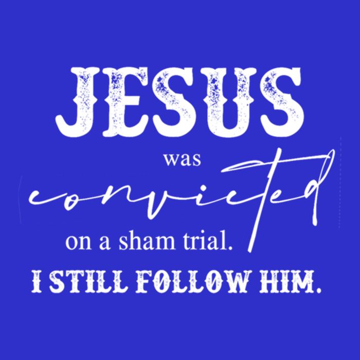 Jesus Was Convicted Of A Sham Trial I Still Follow Him Great Gift Short Acrylic Beanie
