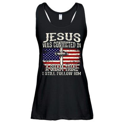 Jesus Was Convicted In A Sham Trial I Still Follow Him Ladies Essential Flowy Tank