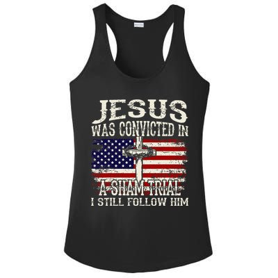 Jesus Was Convicted In A Sham Trial I Still Follow Him Ladies PosiCharge Competitor Racerback Tank
