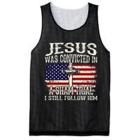 Jesus Was Convicted In A Sham Trial I Still Follow Him Mesh Reversible Basketball Jersey Tank