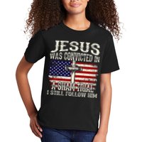 Jesus Was Convicted In A Sham Trial I Still Follow Him Kids T-Shirt