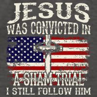 Jesus Was Convicted In A Sham Trial I Still Follow Him Vector Backpack