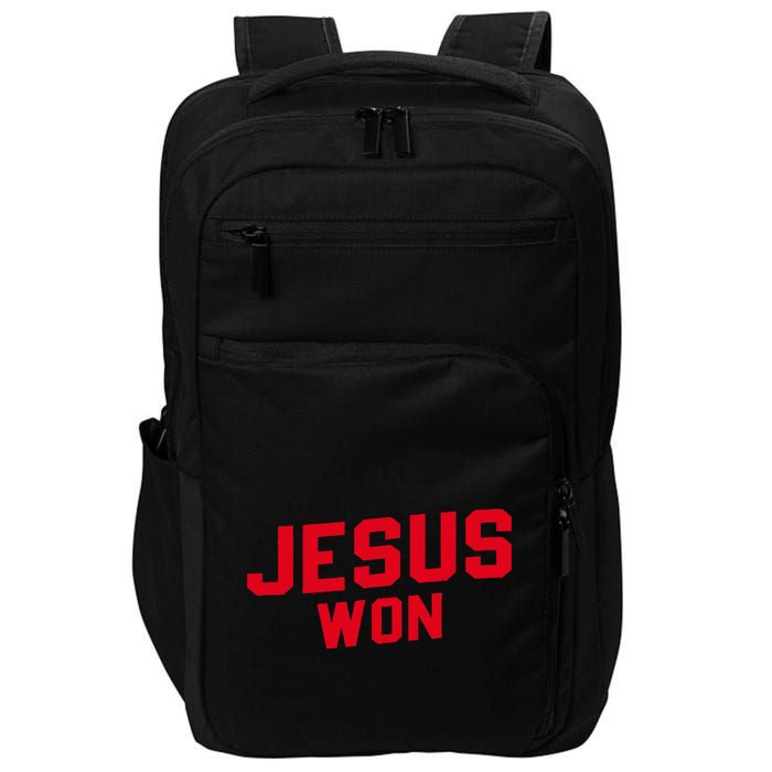 Jesus Won Christ Jesus Christian Impact Tech Backpack