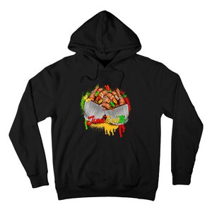 Juneteenth Wo Celebrate Black Woman Hands Nails Hoodie