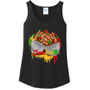 Juneteenth Wo Celebrate Black Woman Hands Nails Ladies Essential Tank