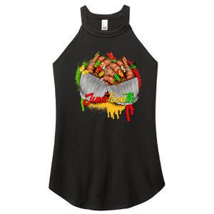 Juneteenth Wo Celebrate Black Woman Hands Nails Women's Perfect Tri Rocker Tank