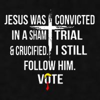 Jesus Was Convicted In A Sham Trial And Crucified Ladies PosiCharge Tri-Blend Wicking Tank