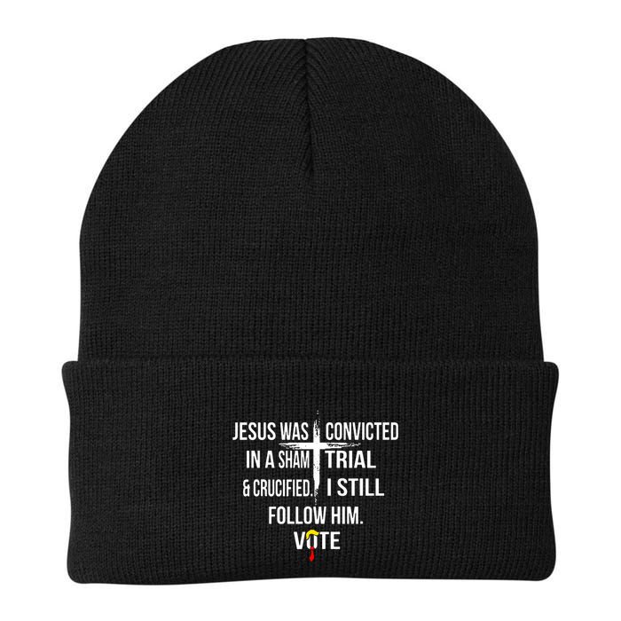 Jesus Was Convicted In A Sham Trial And Crucified Beanie