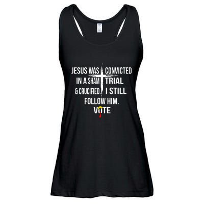 Jesus Was Convicted In A Sham Trial And Crucified Ladies Essential Flowy Tank