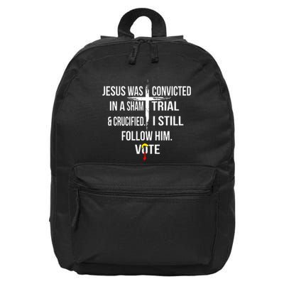 Jesus Was Convicted In A Sham Trial And Crucified 16 in Basic Backpack