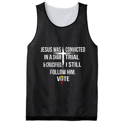 Jesus Was Convicted In A Sham Trial And Crucified Mesh Reversible Basketball Jersey Tank