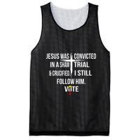 Jesus Was Convicted In A Sham Trial And Crucified Mesh Reversible Basketball Jersey Tank