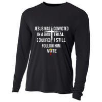 Jesus Was Convicted In A Sham Trial And Crucified Cooling Performance Long Sleeve Crew