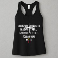 Jesus Was Convicted In A Sham Trial And Crucified Womens Tank Top