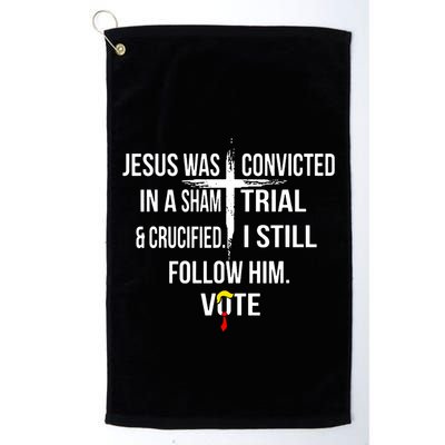 Jesus Was Convicted In A Sham Trial And Crucified Golf Towel