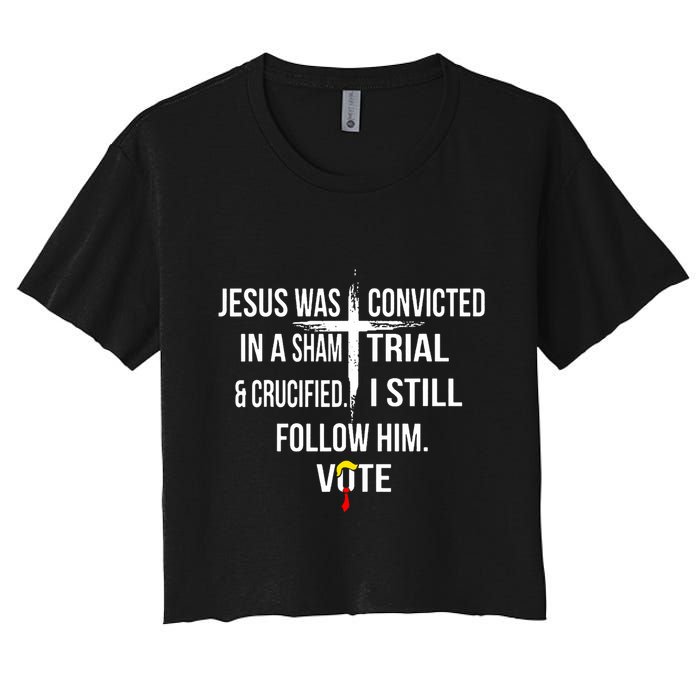 Jesus Was Convicted In A Sham Trial And Crucified Crop Top