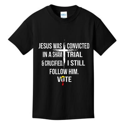 Jesus Was Convicted In A Sham Trial And Crucified Kids T-Shirt