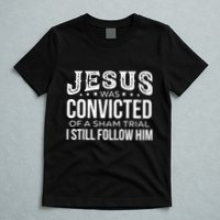 Jesus Was Convicted Of A Sham Trial I Still Follow Him T-Shirt