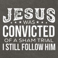 Jesus Was Convicted Of A Sham Trial I Still Follow Him Cotton Canvas Backpack