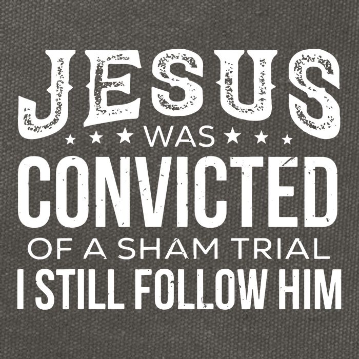Jesus Was Convicted Of A Sham Trial I Still Follow Him Cotton Canvas Backpack