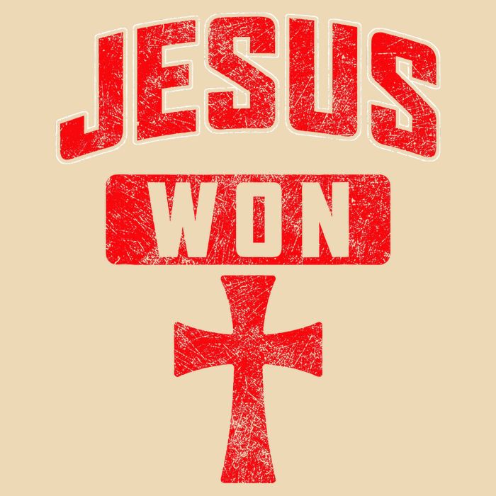 Jesus Won Cross Jesus Christian Faith Religious Drawstring Bag