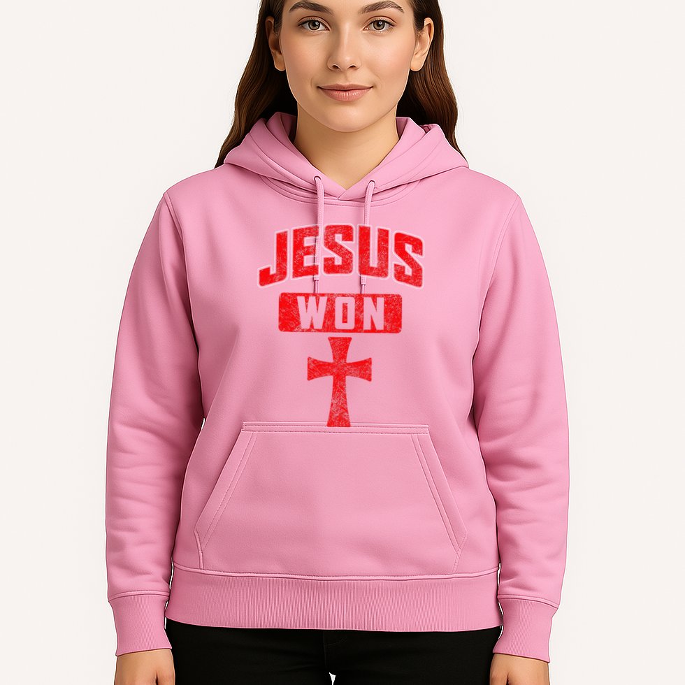 Jesus Won Cross Jesus Christian Faith Religious Hoodie