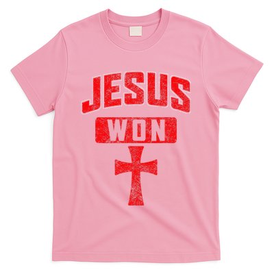 Jesus Won Cross Jesus Christian Faith Religious T-Shirt