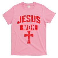 Jesus Won Cross Jesus Christian Faith Religious T-Shirt