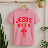 Jesus Won Cross Jesus Christian Faith Religious T-Shirt