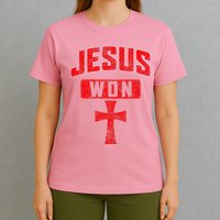 Jesus Won Cross Jesus Christian Faith Religious T-Shirt