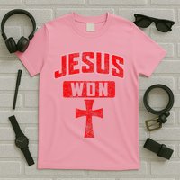 Jesus Won Cross Jesus Christian Faith Religious T-Shirt