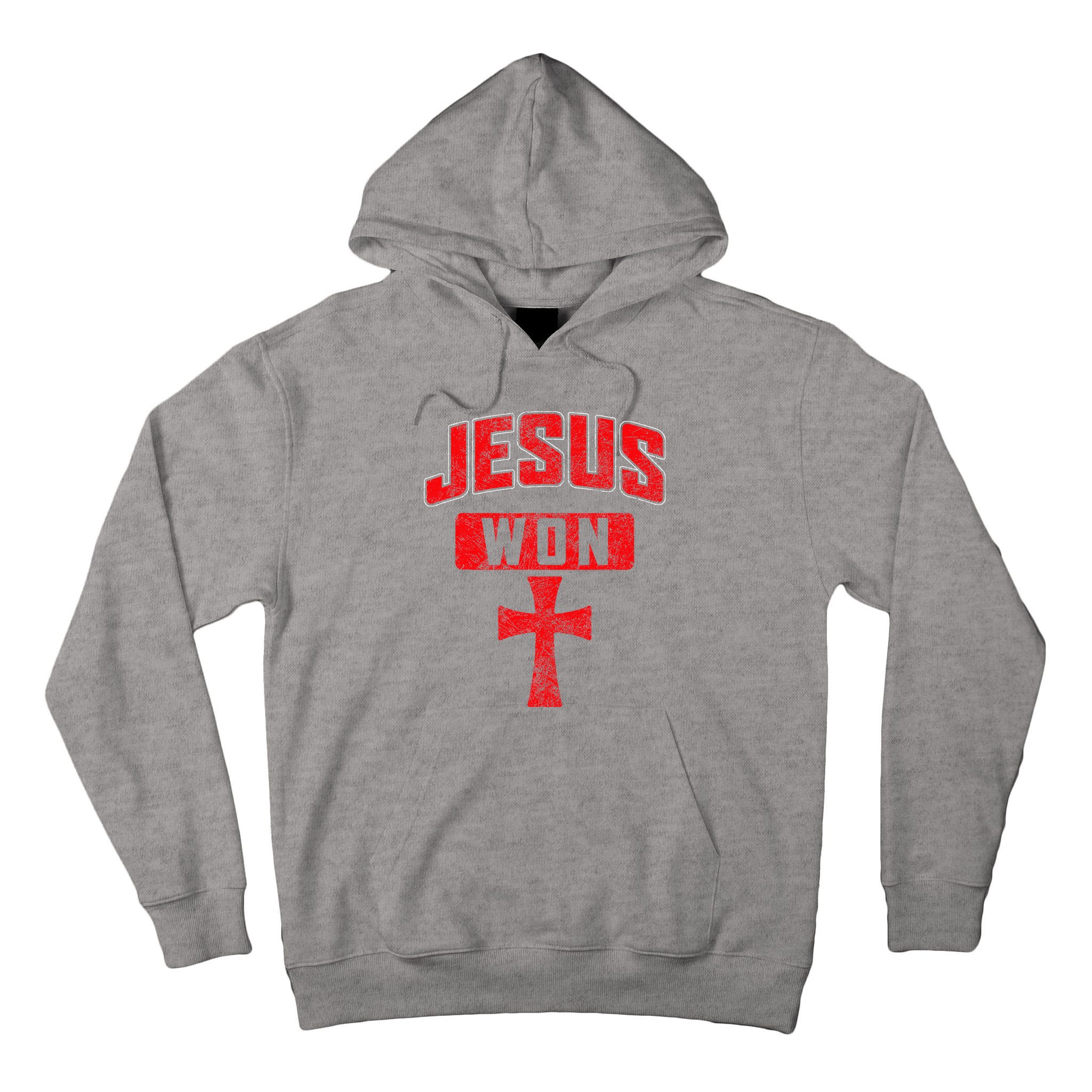 Jesus Won Cross Jesus Christian Faith Religious Tall Hoodie