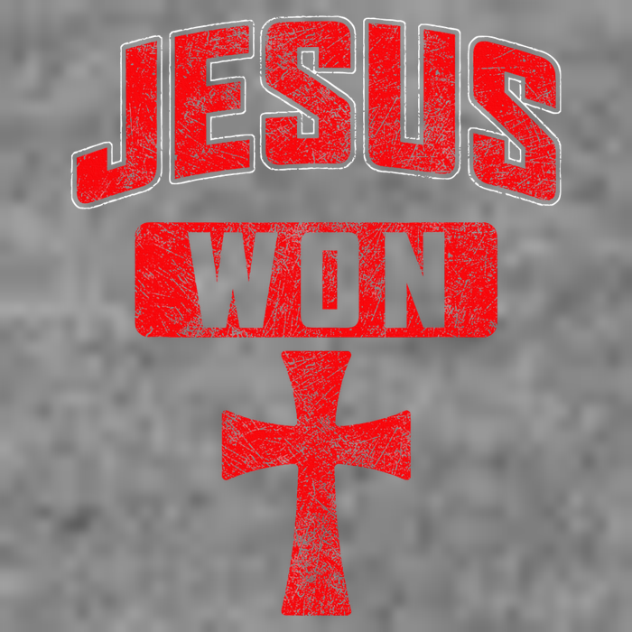 Jesus Won Cross Jesus Christian Faith Religious Tall Hoodie