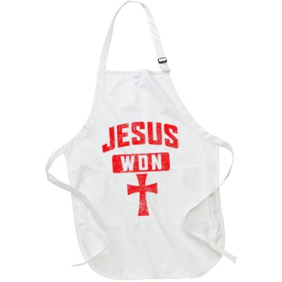 Jesus Won Cross Jesus Christian Faith Religious Apron