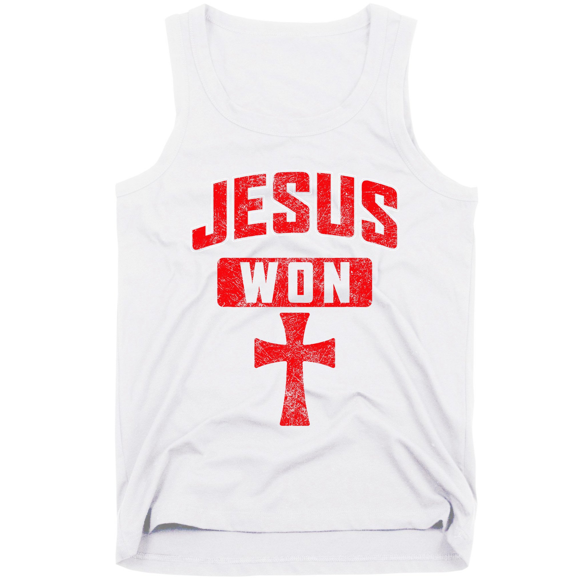 Jesus Won Cross Jesus Christian Faith Religious Tank Top