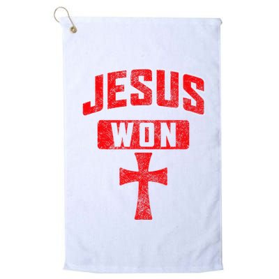 Jesus Won Cross Jesus Christian Faith Religious Golf Towel